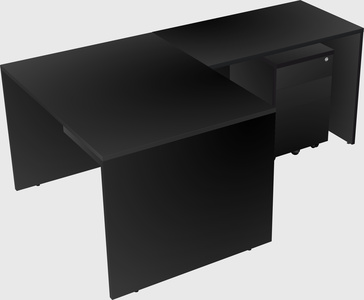 L-shaped office desk