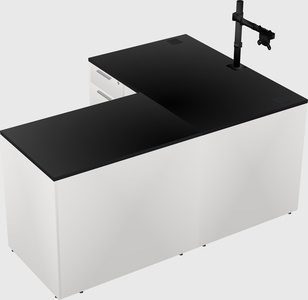 L-shaped office desk
