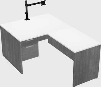 L-shaped office desk