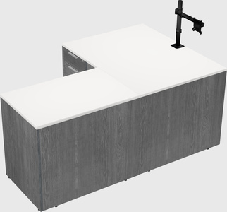 L-shaped office desk