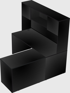 L-shaped office desk