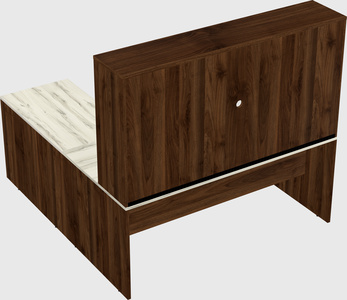 L-shaped office desk