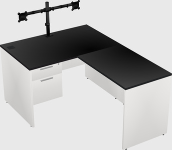 L-shaped office desk