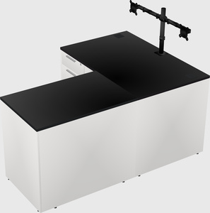 L-shaped office desk