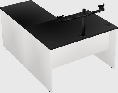 L-shaped office desk