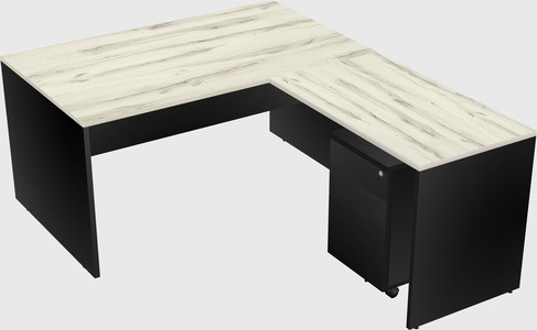 L-shaped office desk