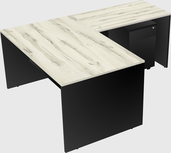 L-shaped office desk