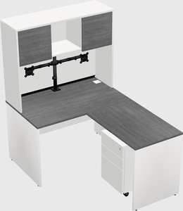 L-shaped office desk