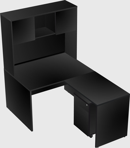L-shaped office desk
