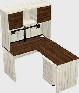 L-shaped office desk