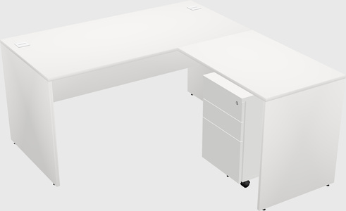 L-shaped office desk