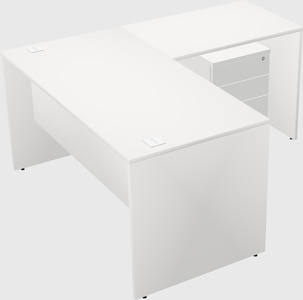 L-shaped office desk