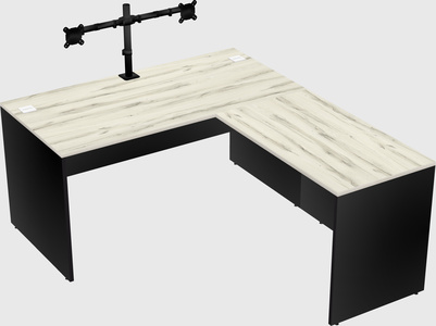 L-shaped office desk