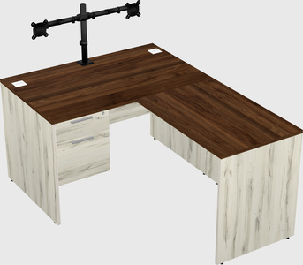 L-shaped office desk
