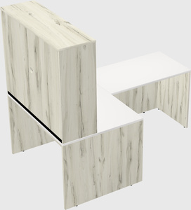 L-shaped office desk