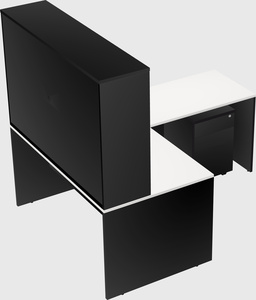 L-shaped office desk