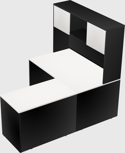 L-shaped office desk