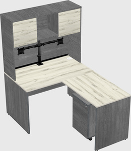L-shaped office desk