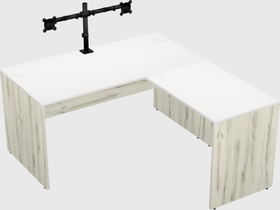 L-shaped office desk
