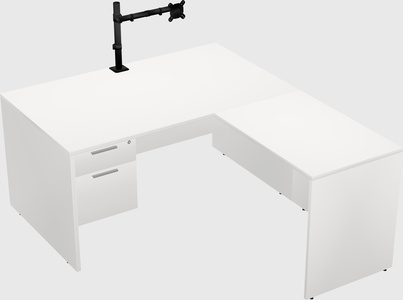 L-shaped office desk