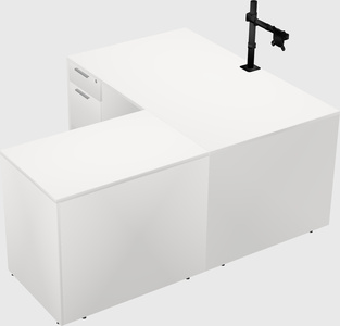 L-shaped office desk