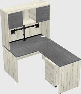 L-shaped office desk