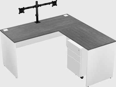 L-shaped office desk