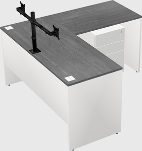 L-shaped office desk