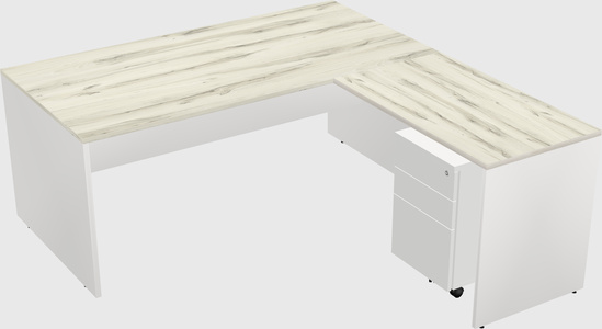 L-shaped office desk