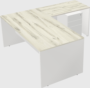 L-shaped office desk