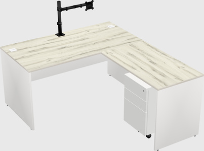 L-shaped office desk