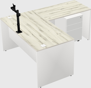 L-shaped office desk