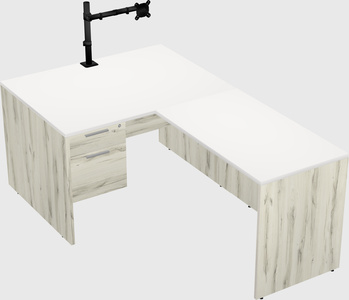 L-shaped office desk