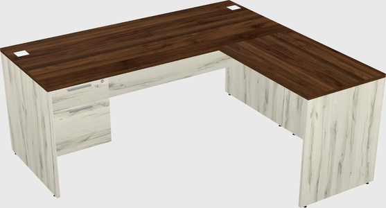 L-shaped office desk