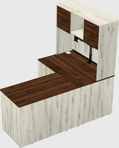 L-shaped office desk