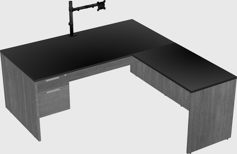 L-shaped office desk
