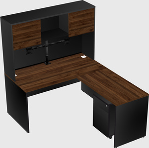 L-shaped office desk