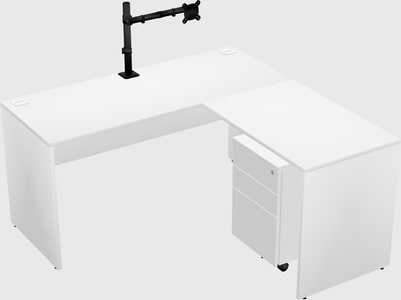 L-shaped office desk