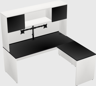 L-shaped office desk