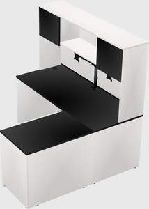 L-shaped office desk