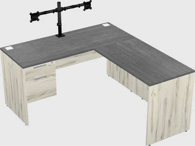 L-shaped office desk