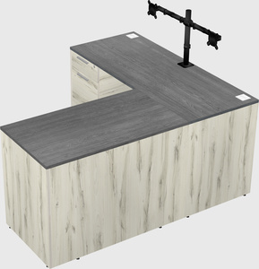 L-shaped office desk