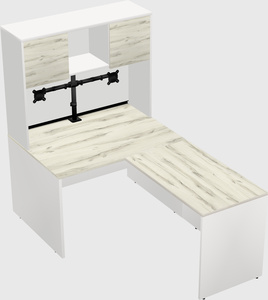 L-shaped office desk