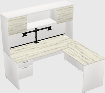 L-shaped office desk
