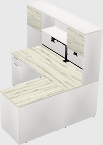 L-shaped office desk