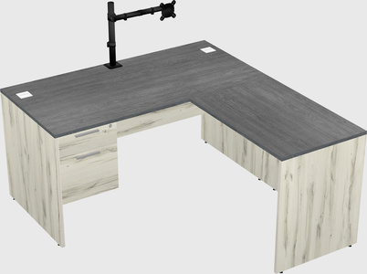 L-shaped office desk