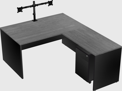 L-shaped office desk