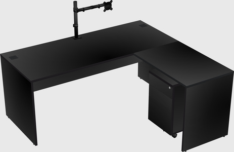 L-shaped office desk
