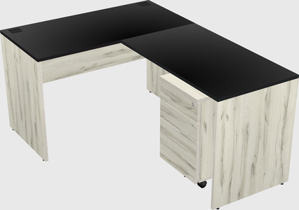 L-shaped office desk