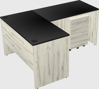 L-shaped office desk